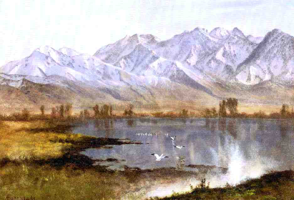 Albert Bierstadt Wassatch Mountains, Utah - Canvas Print