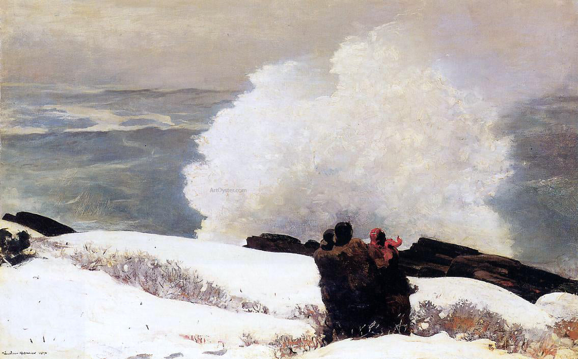 Winslow Homer Watching the Breaker - A High Sea - Canvas Print
