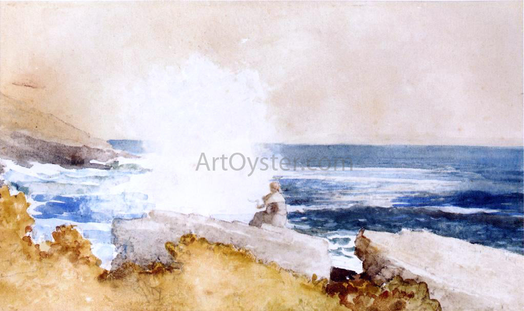 Winslow Homer Watching the Surf - Canvas Print