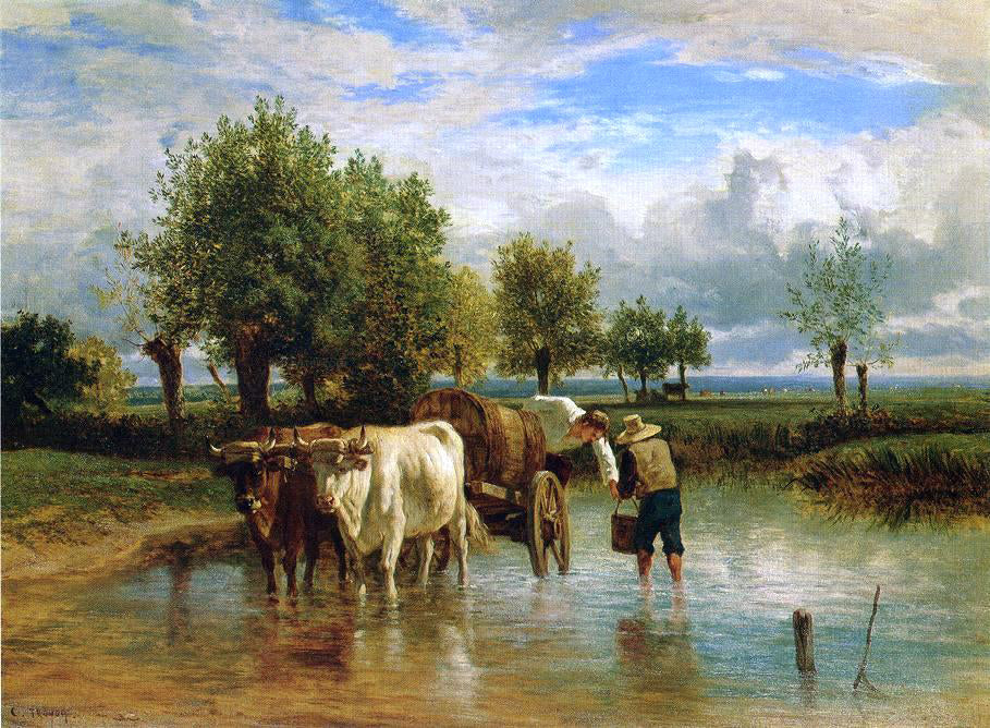 Constant Troyon Water Carriers - Canvas Print