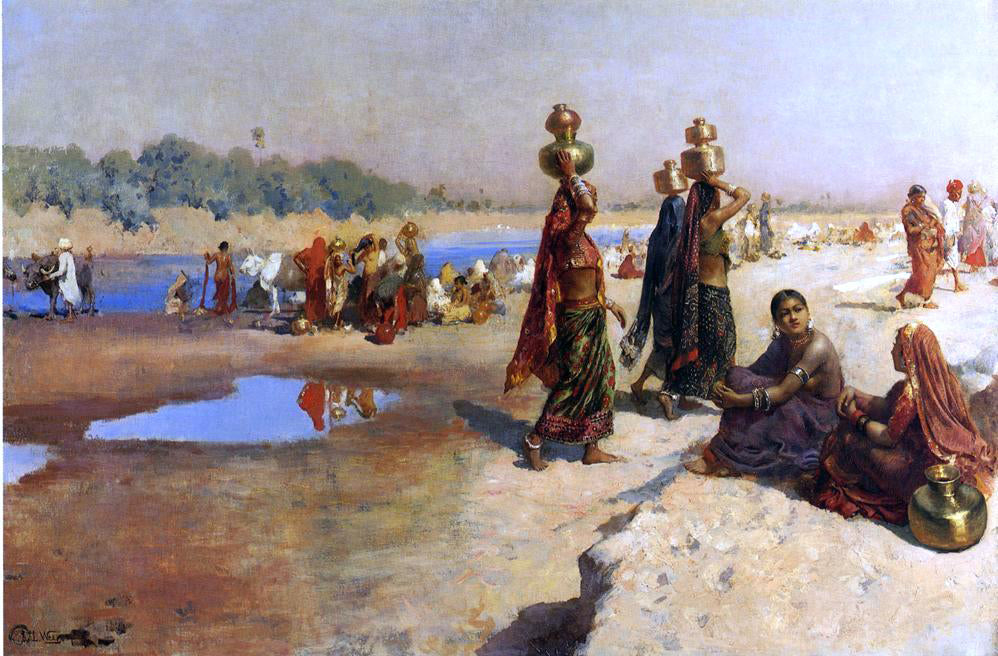 Edwin Lord Weeks Water Carries of the Ganges - Canvas Print