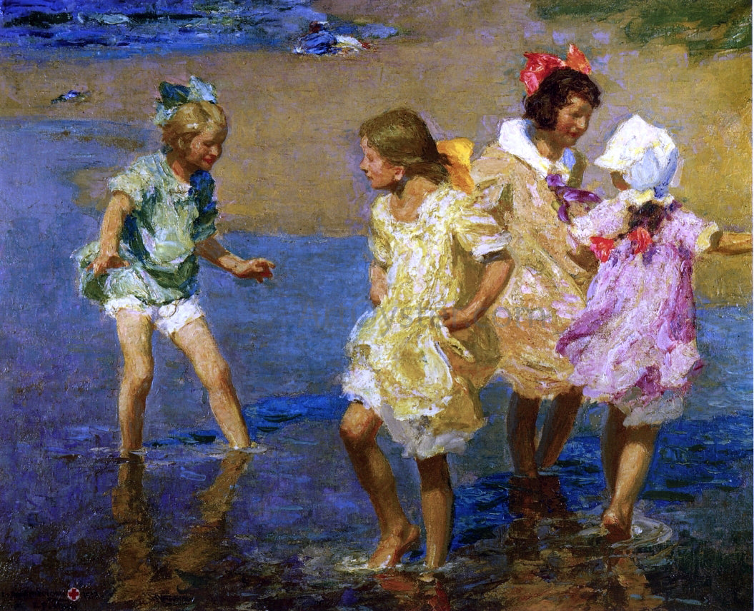 Edward Potthast Water Lillies - Canvas Print