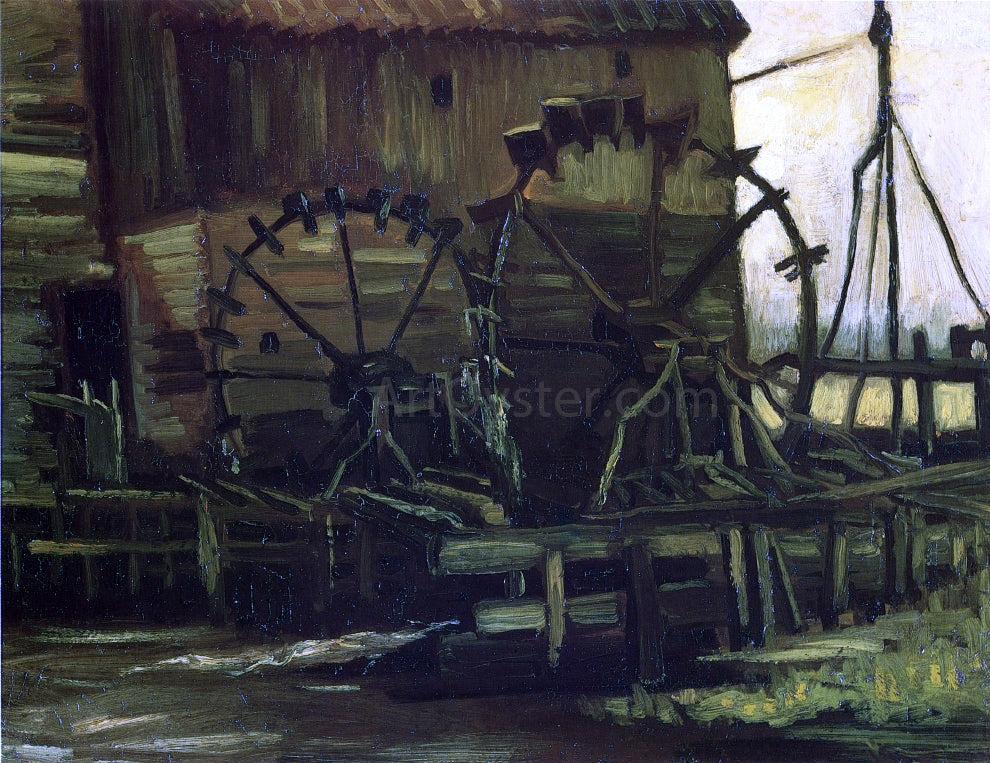 Vincent Van Gogh Water Wheels of Mill at Gennep - Canvas Print