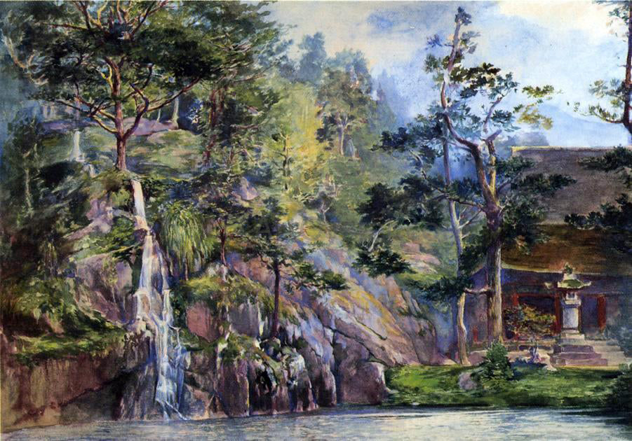 John La Farge Water-Fall of Urami-No-Taki - Canvas Print