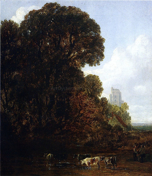 John Frederick Kensett Watering Cattle - Canvas Print