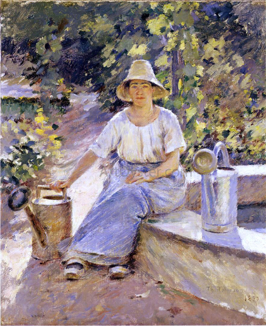 Theodore Robinson Watering Pots - Canvas Print
