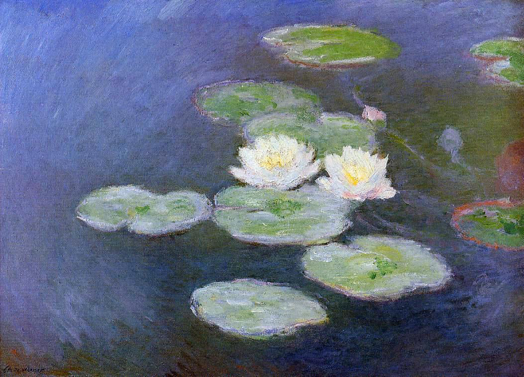 Claude Oscar Monet Water-Lilies, Evening Effect - Canvas Print