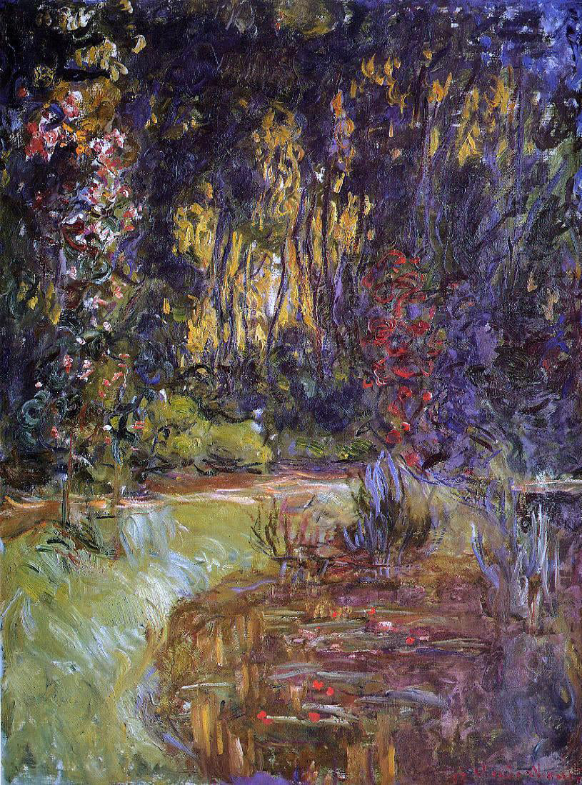 Claude Oscar Monet Water-Lily Pond at Giverny - Canvas Print