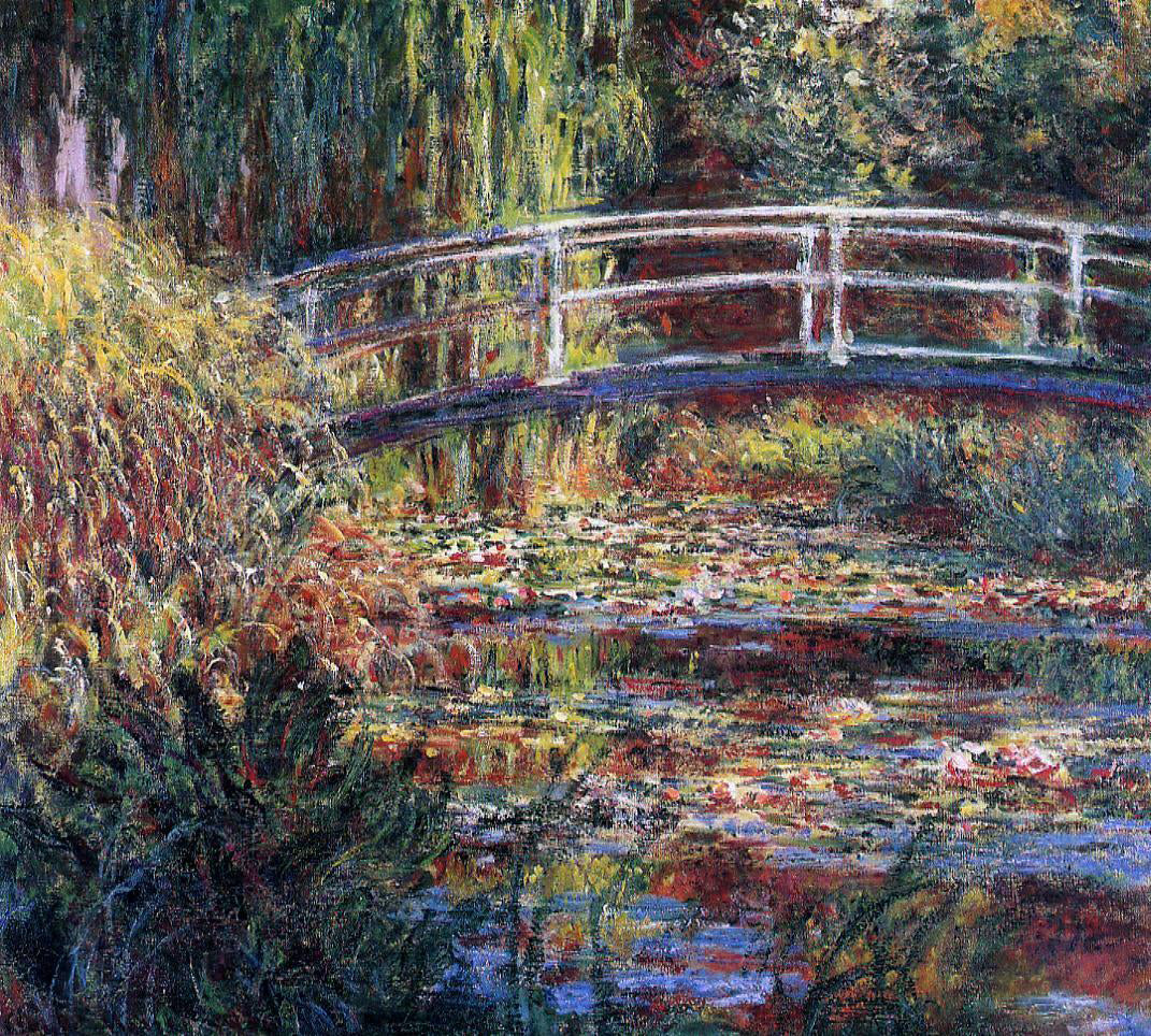 Claude Oscar Monet Water-Lily Pond, Symphony in Rose - Canvas Print