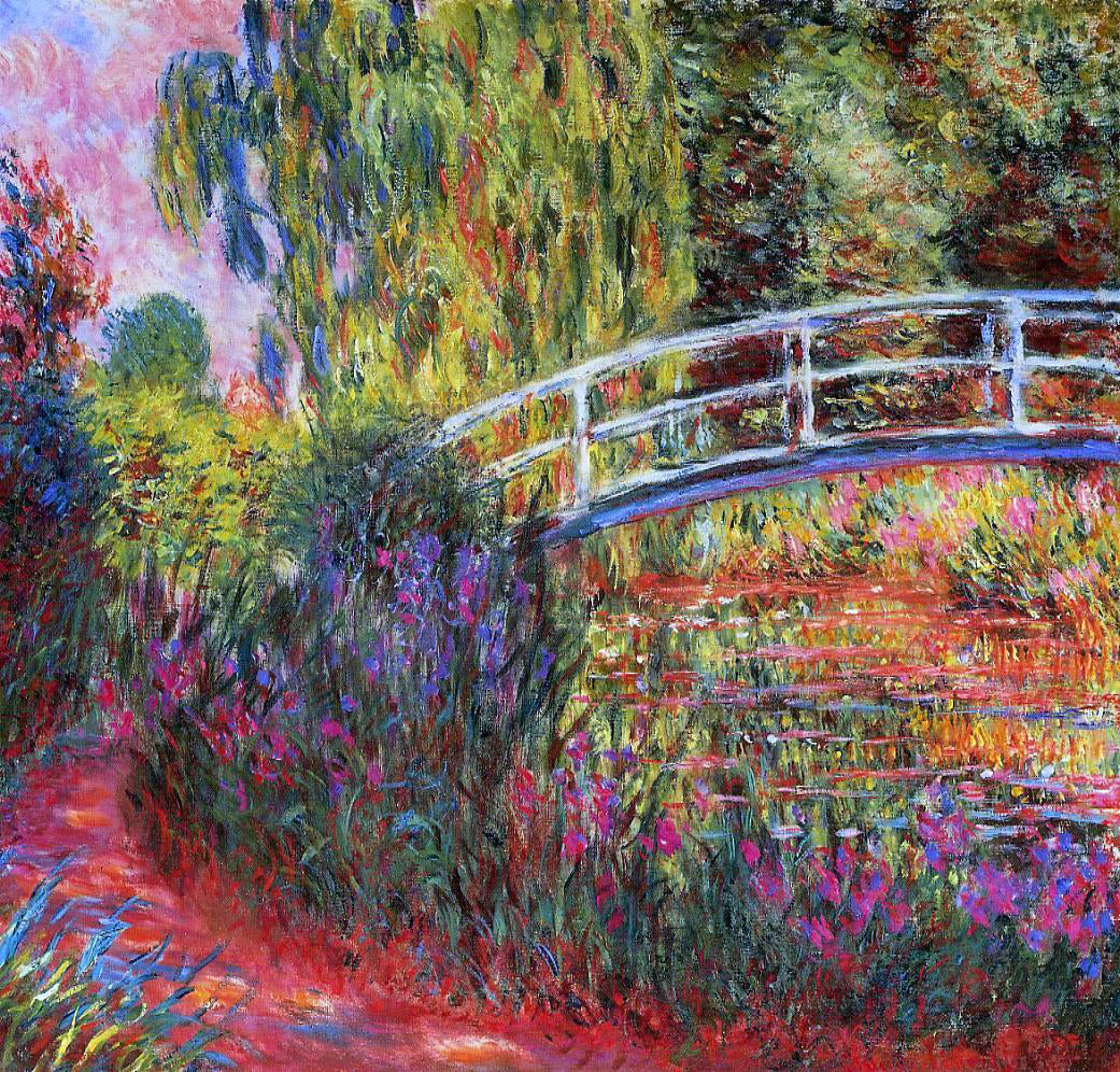 Claude Oscar Monet Water-Lily Pond, Water Irises - Canvas Print
