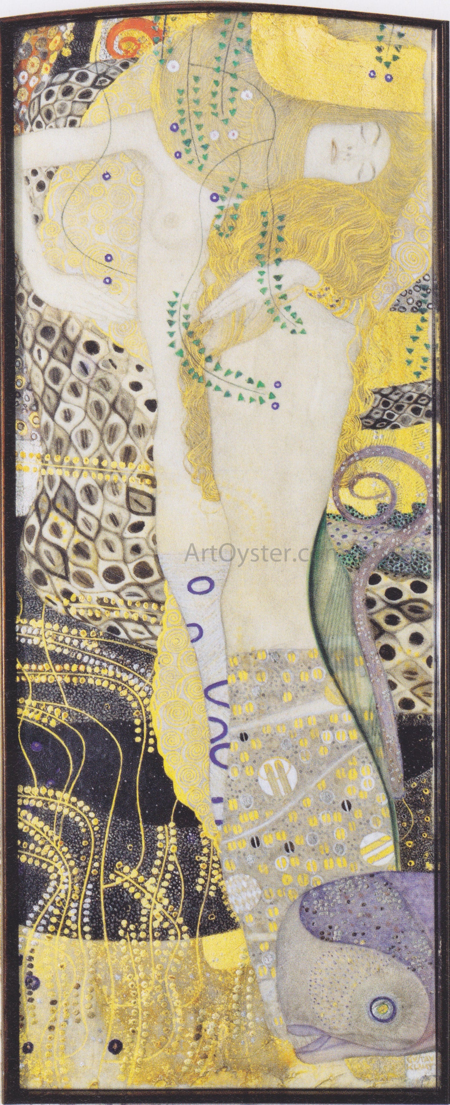 Gustav Klimt Watersnakes - Canvas Print