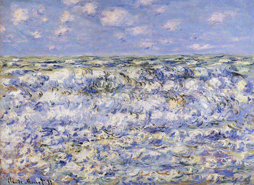 Claude Oscar Monet Waves Breaking - Canvas Print
