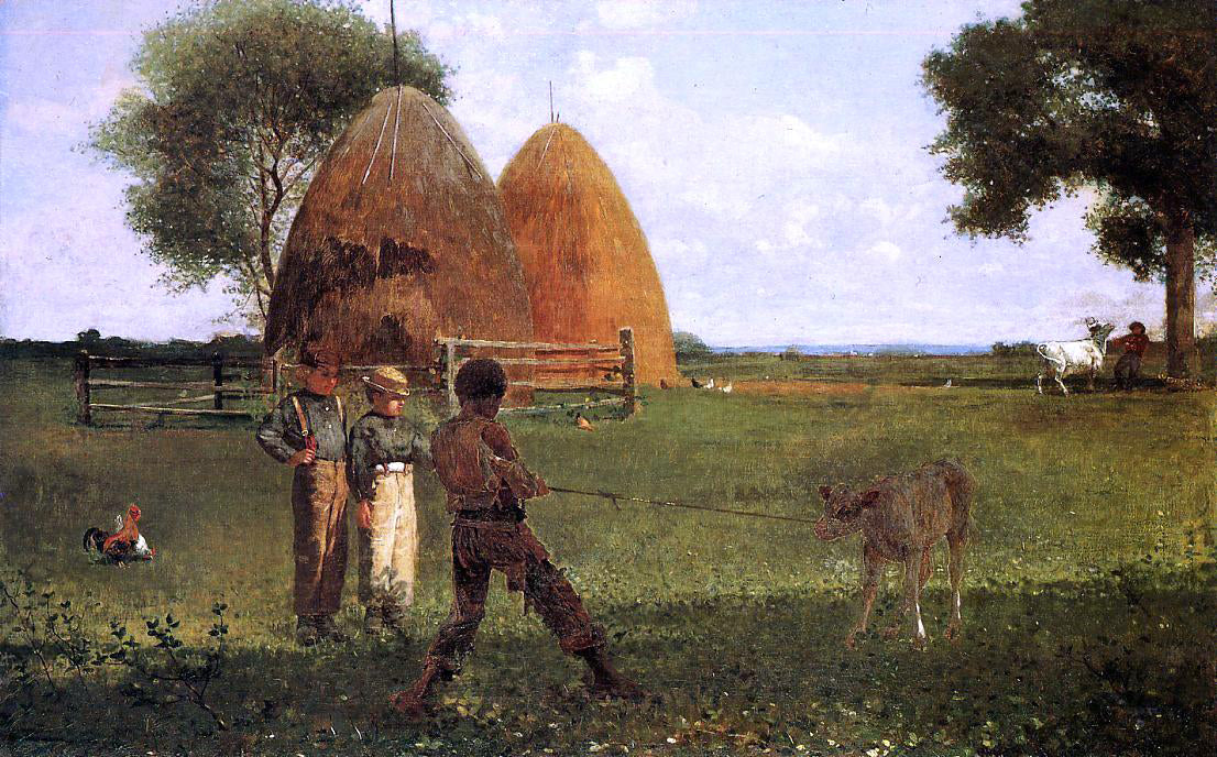 Winslow Homer Weaning the Calf - Canvas Print