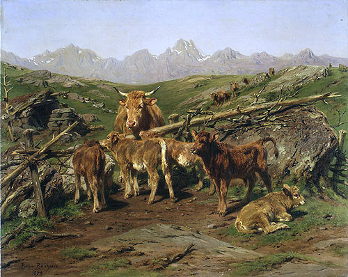 Rosa Bonheur Weaning the Calves - Canvas Print