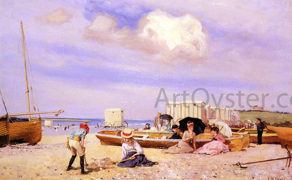 Frank M Chase Wear Bay Beach, Folkstone - Canvas Print