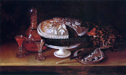 Rubens Peale Wedding Cake, Wine, Almonds, and Raisins - Canvas Print