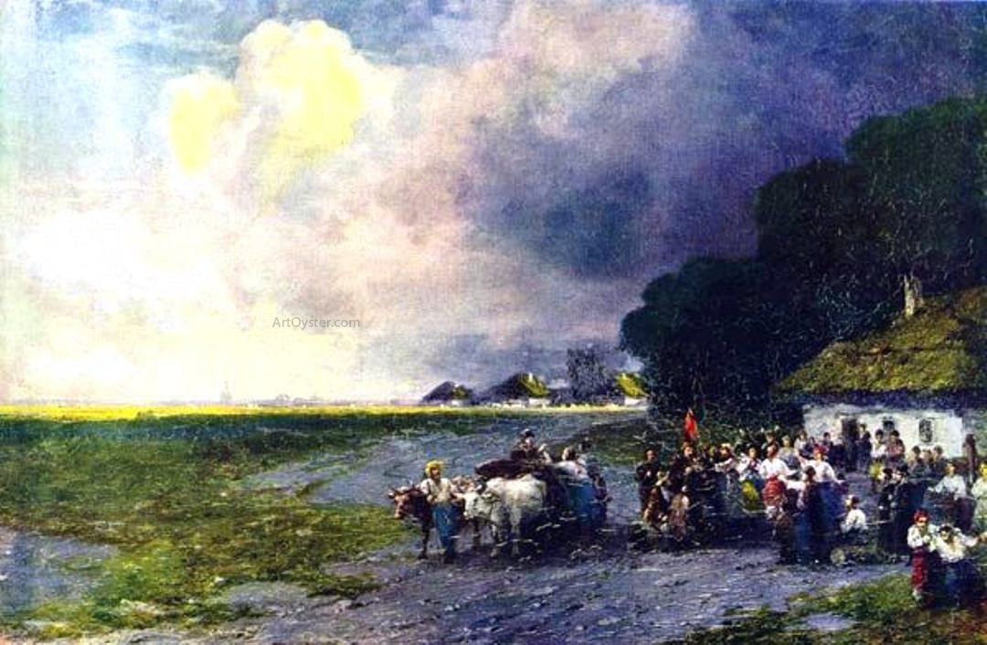 Ivan Constantinovich Aivazovsky Wedding in the Ukraine - Canvas Print