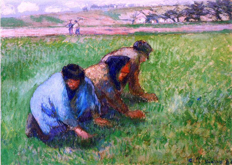 Camille Pissarro Weeders - Canvas Print
