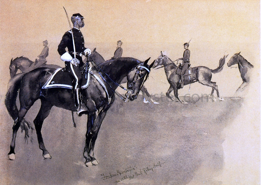 Frederic Remington West Pont Riding Hall - Canvas Print