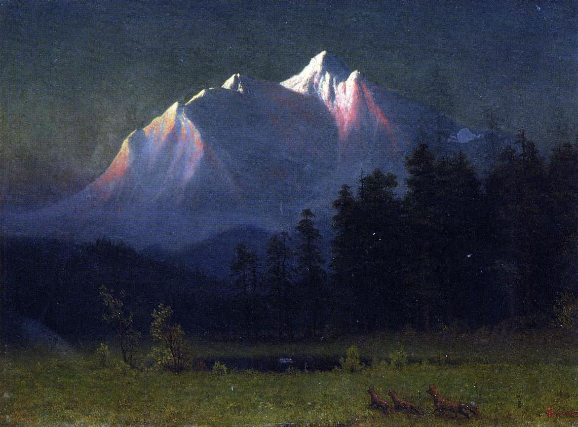 Albert Bierstadt Western Landscape - Canvas Print