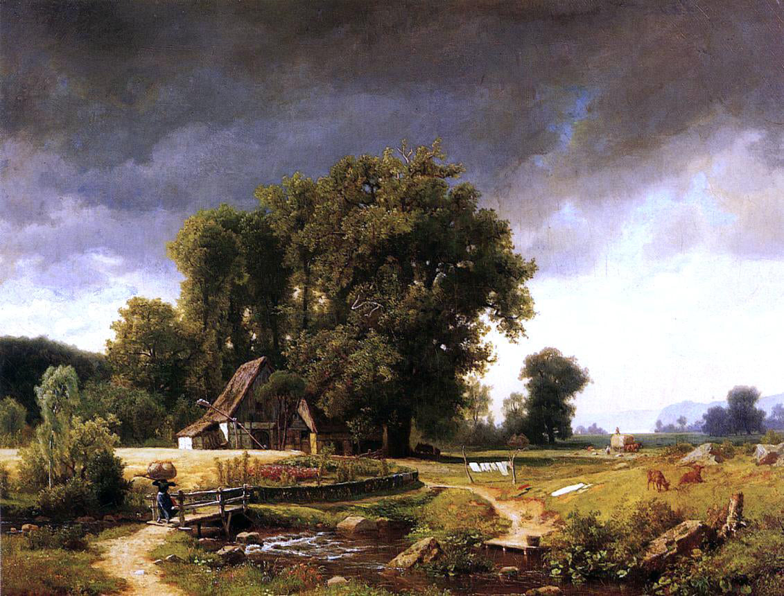 Albert Bierstadt Westphalian Landscape - Canvas Print