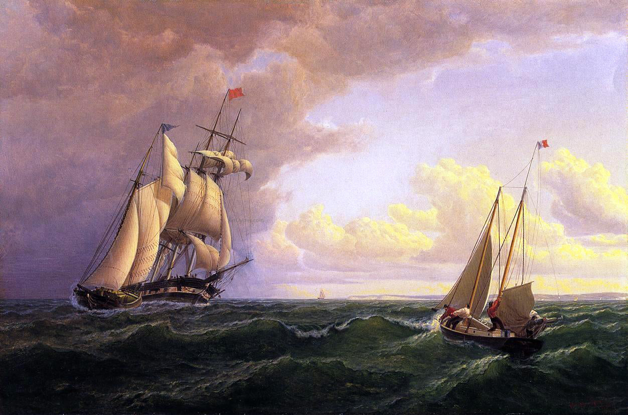 William Bradford Whaler off the Vineyard - Outward Bound - Canvas Print