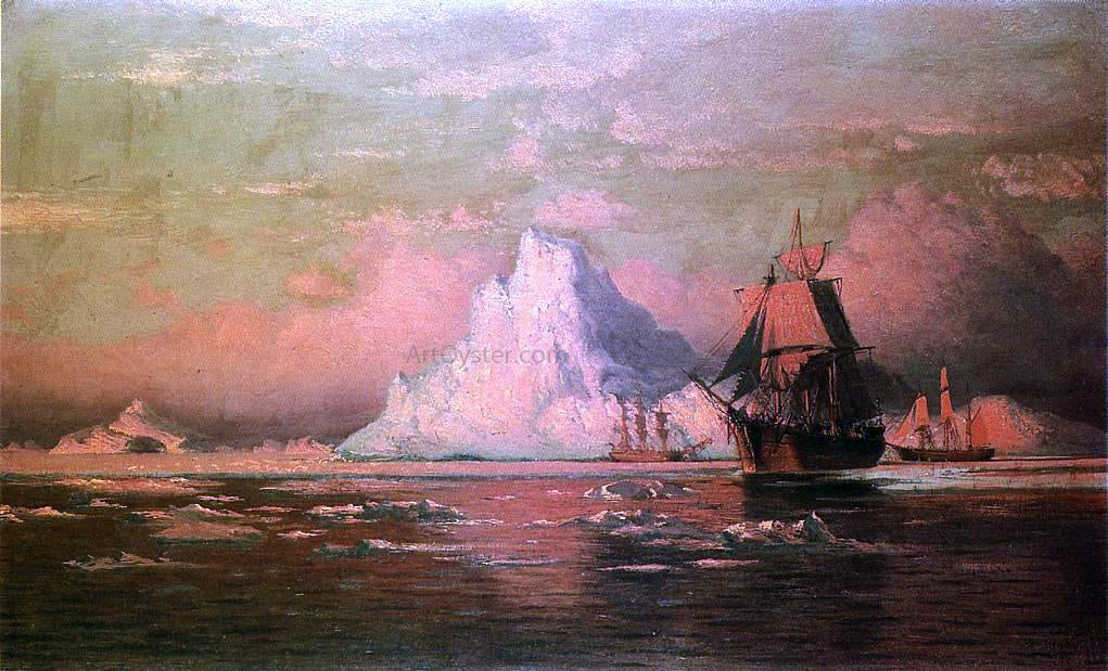 William Bradford Whalers After the Nip in Melville Bay - Canvas Print