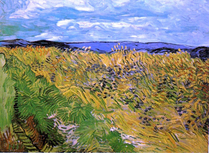 Vincent Van Gogh Wheat Field with Cornflowers - Canvas Print