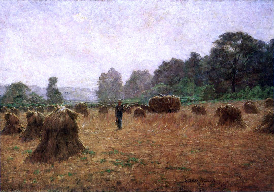 John Ottis Adams Wheat-Wain Afield - Canvas Print