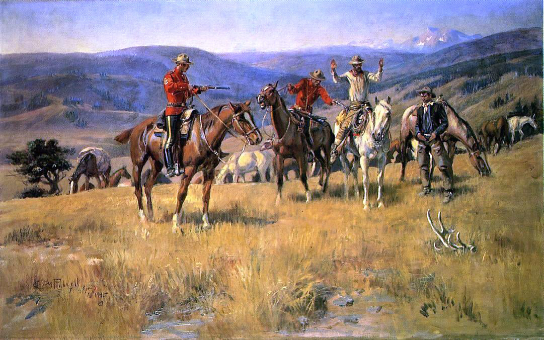 Charles Marion Russell When Law Dulls the Edge of Chance - Canvas Print