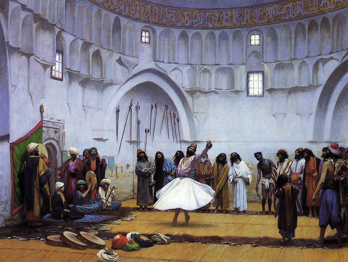 Jean-Leon Gerome Whirling Dervishes - Canvas Print
