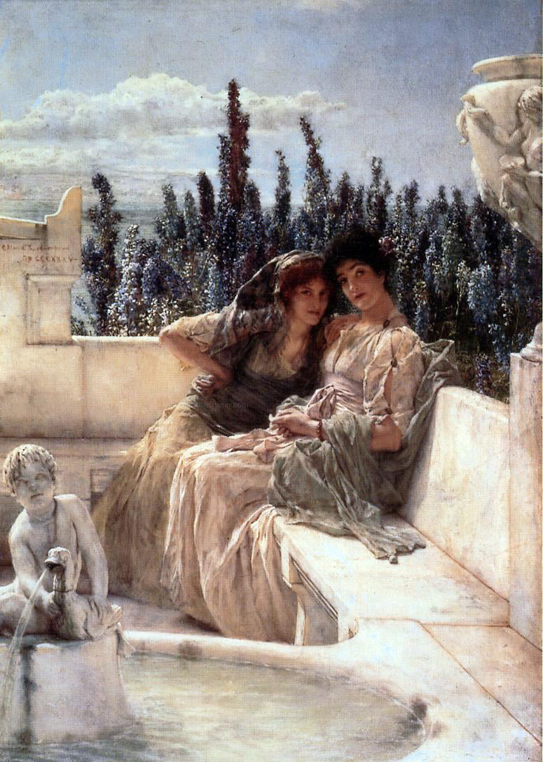 Sir Lawrence Alma-Tadema Whispering Noon - Canvas Print