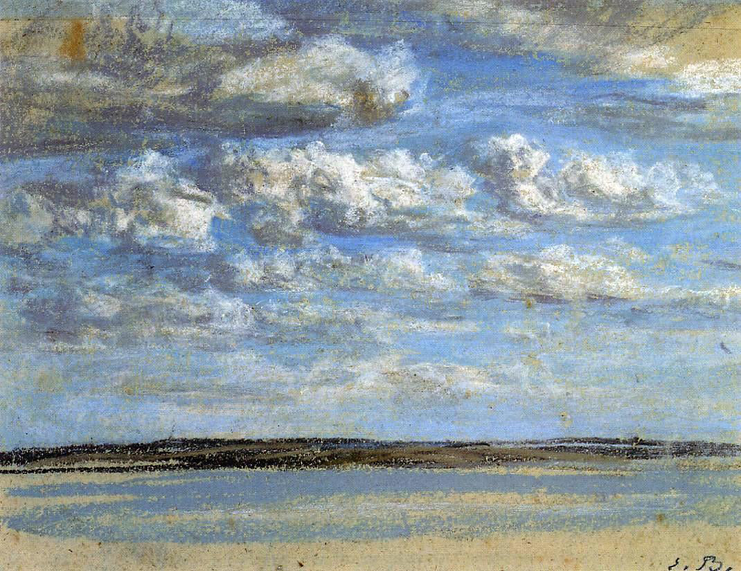 Eugene-Louis Boudin White Clouds, Blue Sky - Canvas Print