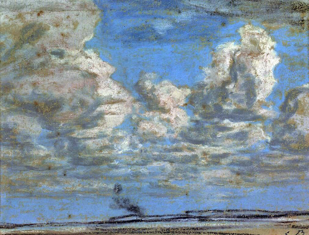 Eugene-Louis Boudin White Clouds - Canvas Print