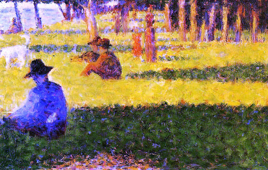 Georges Seurat White Dog - Canvas Print