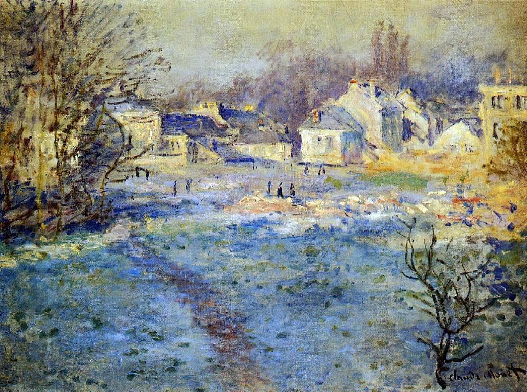 Claude Oscar Monet White Frost - Canvas Print