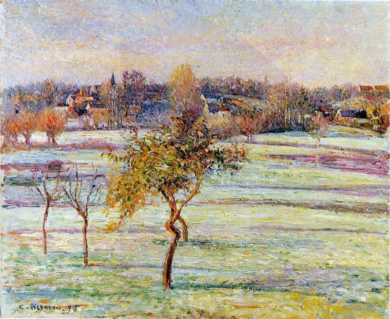 Camille Pissarro White Frost at Eragny - Canvas Print