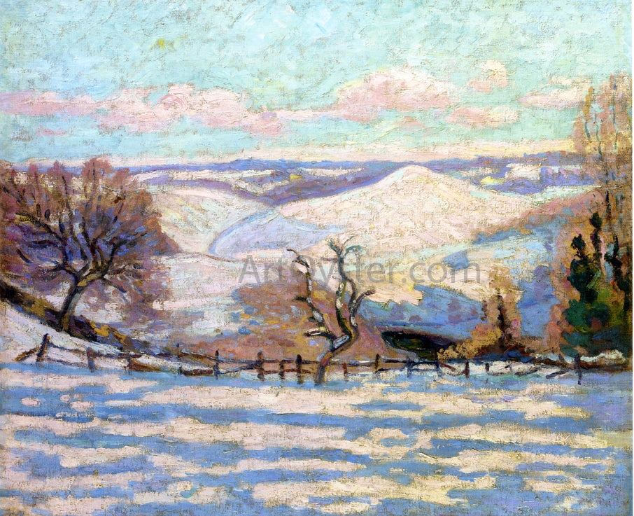 Armand Guillaumin White Frost at Puy Barriou, Crozant - Canvas Print