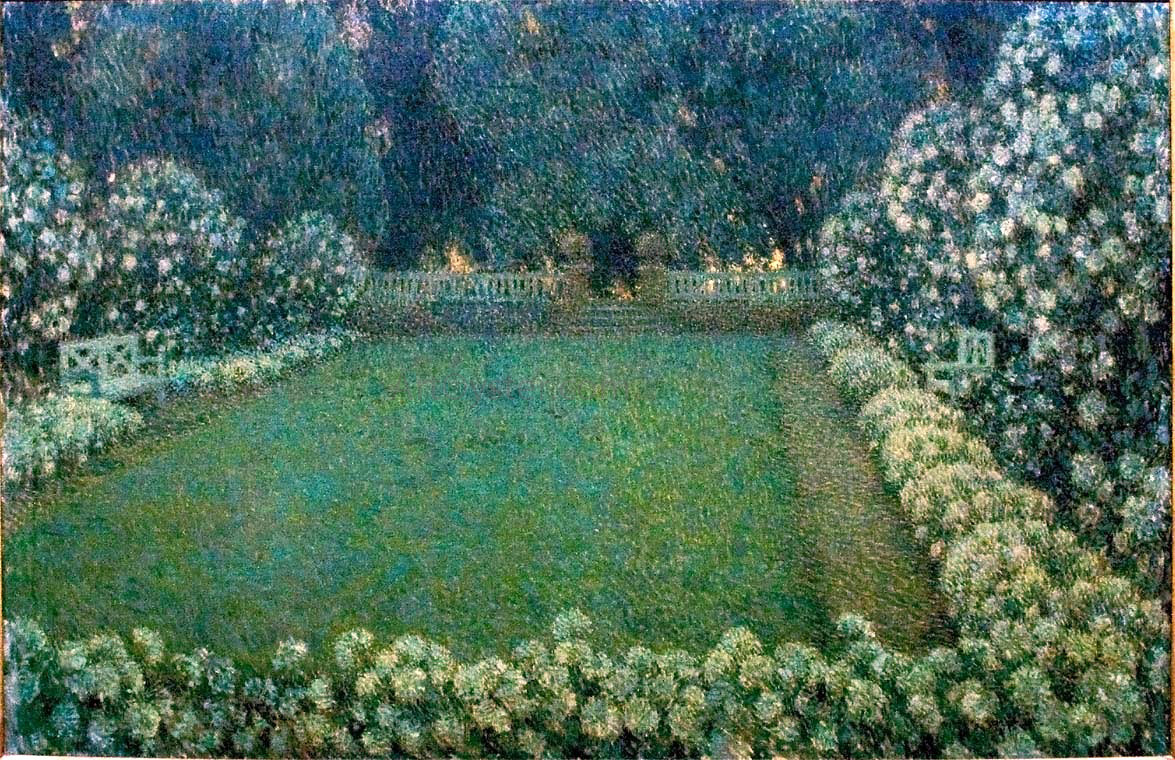 Henri Le Sidaner White Garden in Twilight - Canvas Print