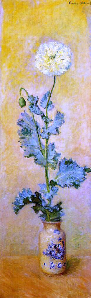 Claude Oscar Monet White Poppy - Canvas Print