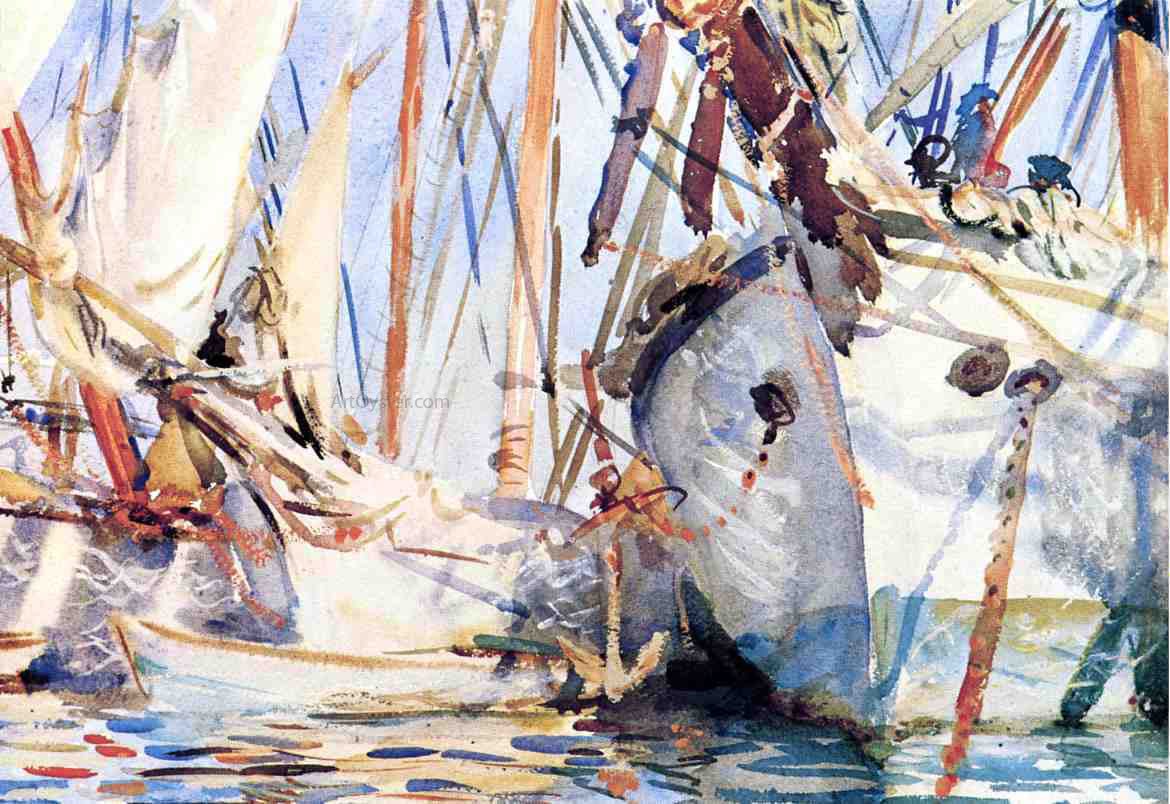 John Singer Sargent A White Ship - Canvas Print