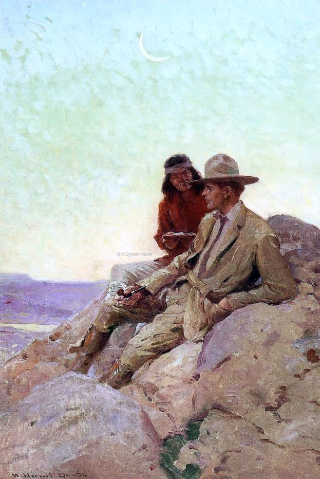 W Herbert Dunton Who Sabez the Way of the Great Spirit - Canvas Print