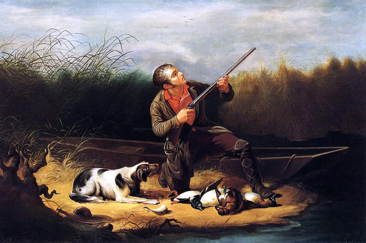 William Tylee Ranney Wild Duck Shooting - On the Wing - Canvas Print