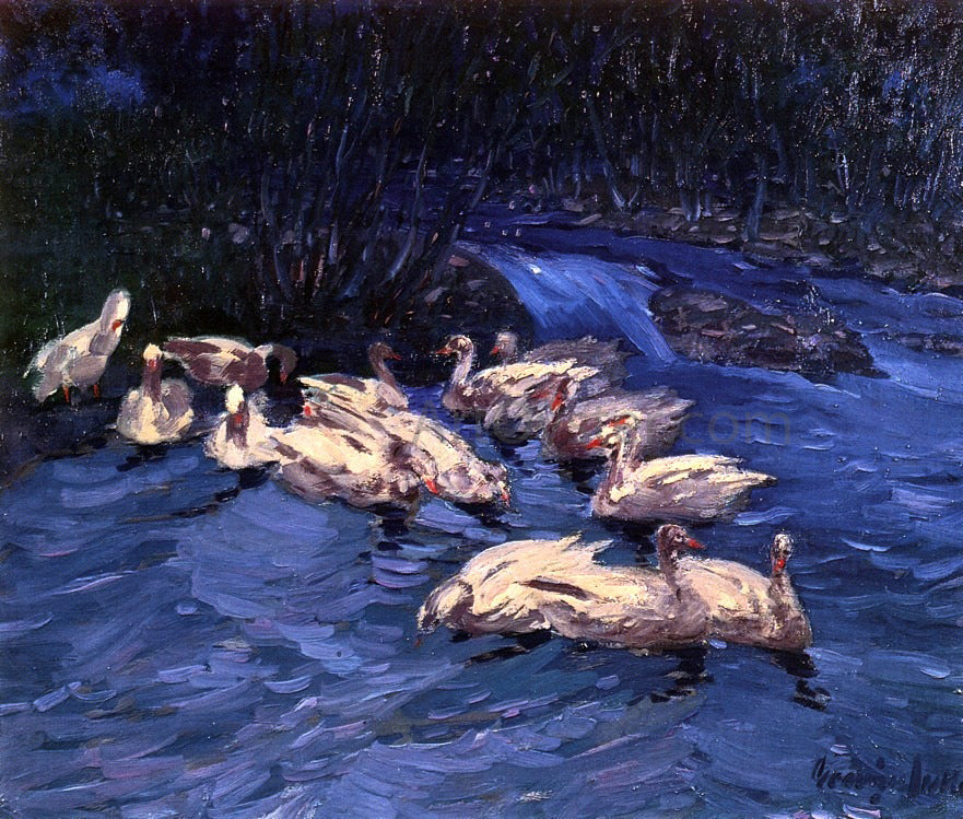 George Luks Wild Geese - Canvas Print