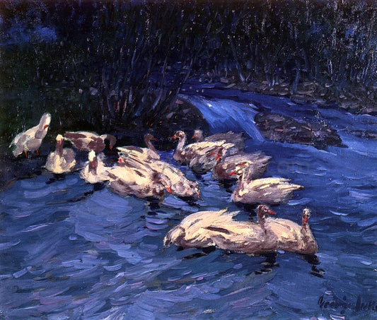 George Luks Wild Geese - Canvas Print