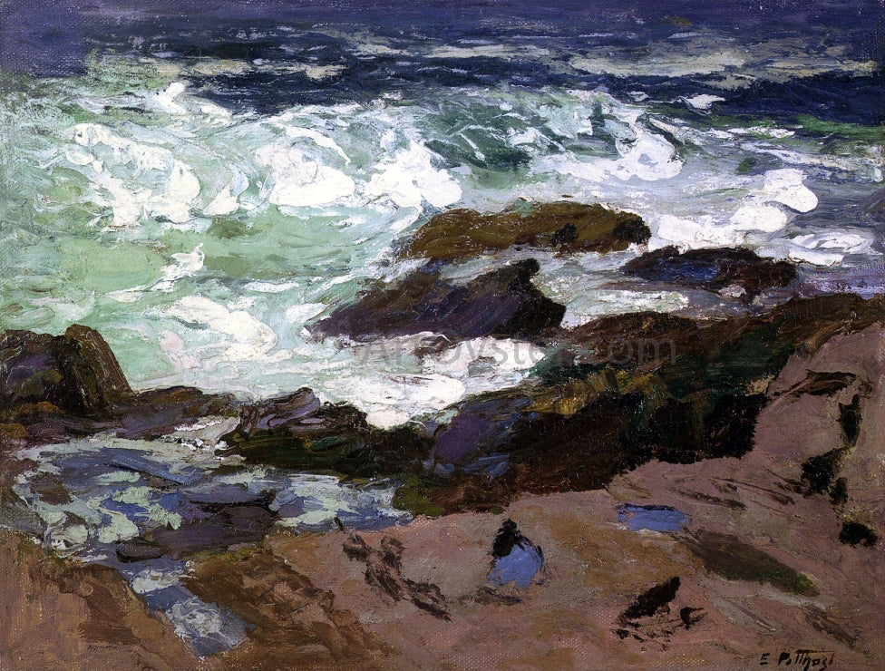 Edward Potthast Wild Surf, Ogunquit, Maine - Canvas Print