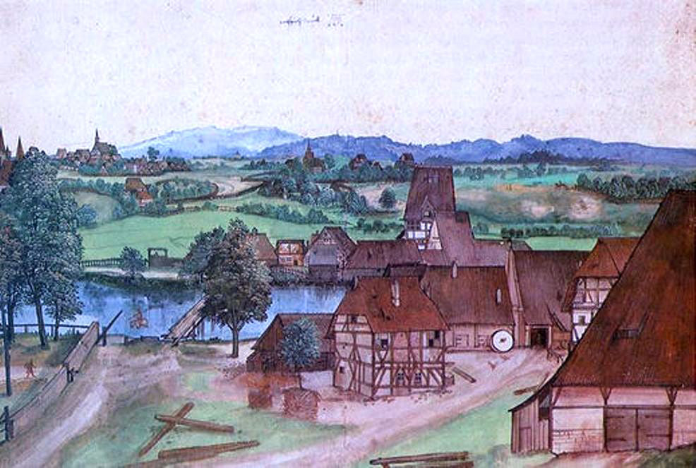 Albrecht Durer Willow Mills on the Pegnitz - Canvas Print