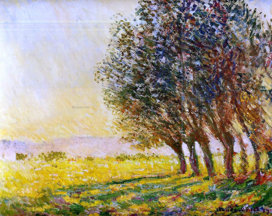 Claude Oscar Monet Willows at Sunset - Canvas Print