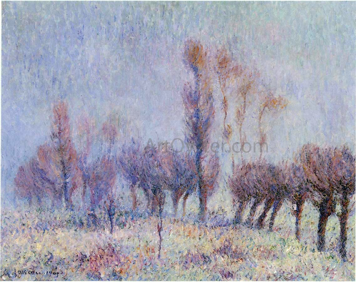 Gustave Loiseau Willows in Fog - Canvas Print