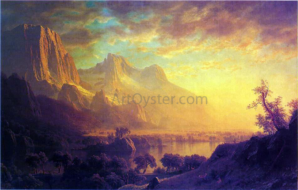 Albert Bierstadt Wind River, Wyoming - Canvas Print